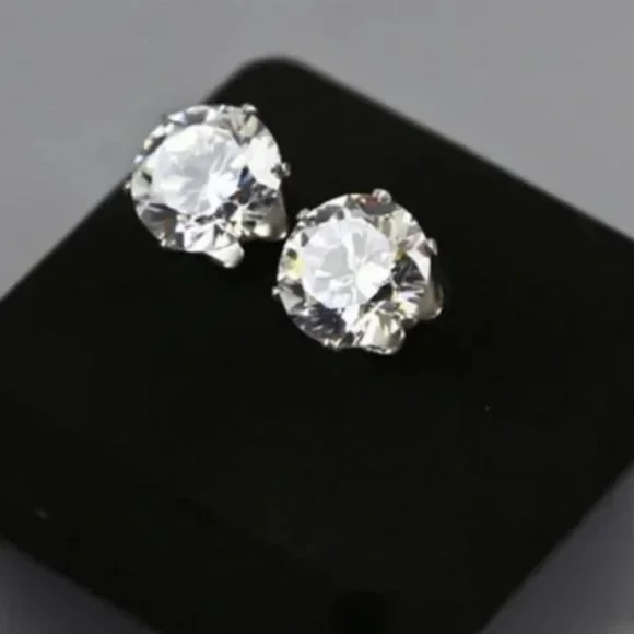 NEW 925 STERLING SILVER 2.5 CT DIAMOND EARRINGS, NICE EARRINGS, CUTE EARRINGS - Picture 4 of 4